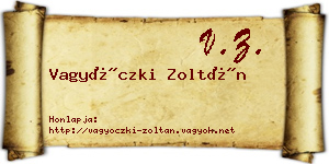 Vagyóczki Zoltán névjegykártya